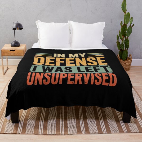 Item preview, In My Defense I Was Left Unsupervised Retro Sarcastic Quote designed and sold by flagylART.