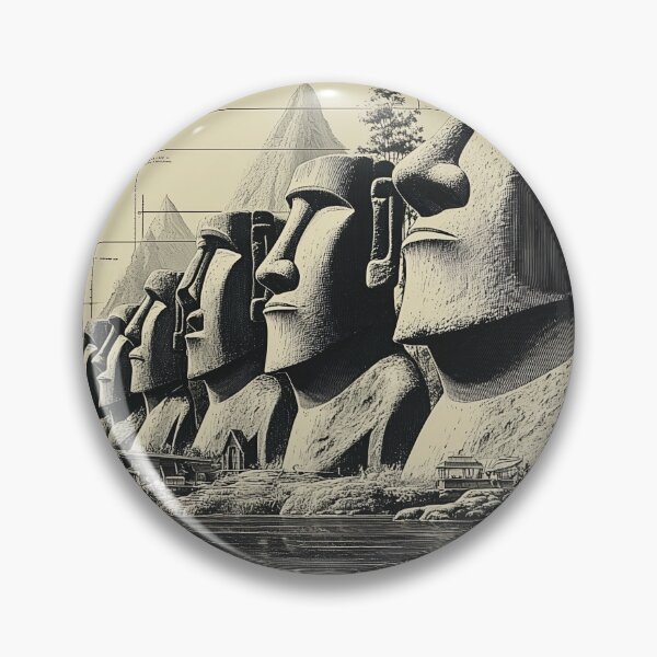 Item preview, Moai Statues by the Sea designed and sold by lautir.