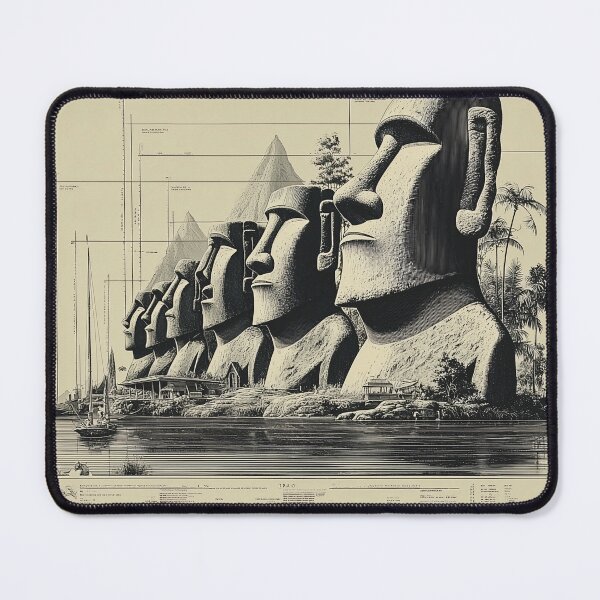 Item preview, Moai Statues by the Sea designed and sold by lautir.