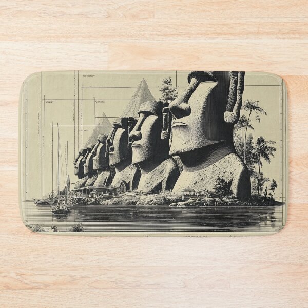Item preview, Moai Statues by the Sea designed and sold by lautir.