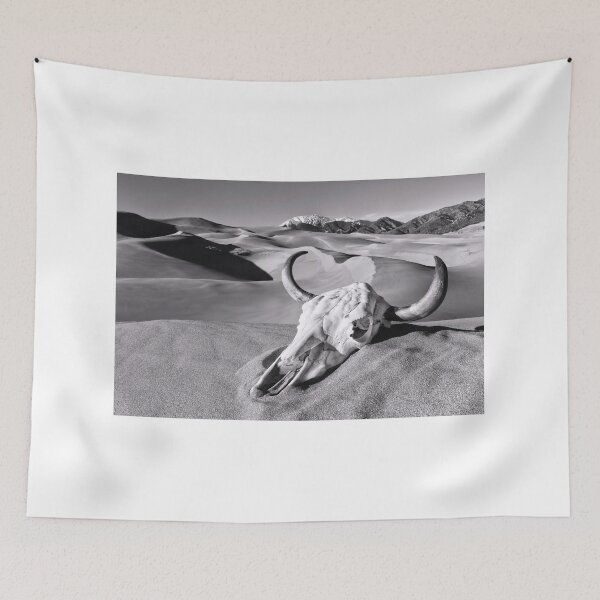 Item preview, Skull at the Great Sand Dunes B+W designed and sold by Gerard Fornarotto.