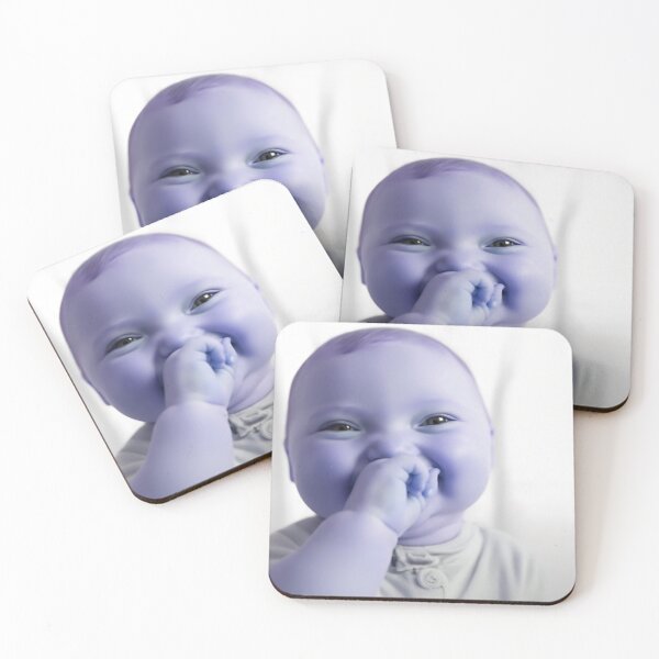 Item preview, Sweet Giggling Baby – Adorable Black and White Portrait designed and sold by  MOHAMED.