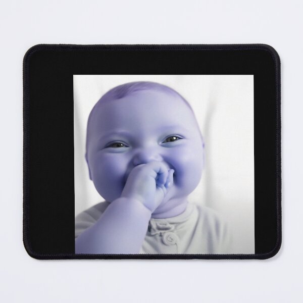 Item preview, Sweet Giggling Baby – Adorable Black and White Portrait designed and sold by Evaevonechi.