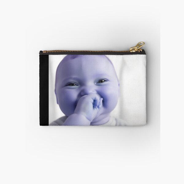 Item preview, Sweet Giggling Baby – Adorable Black and White Portrait designed and sold by Evaevonechi.
