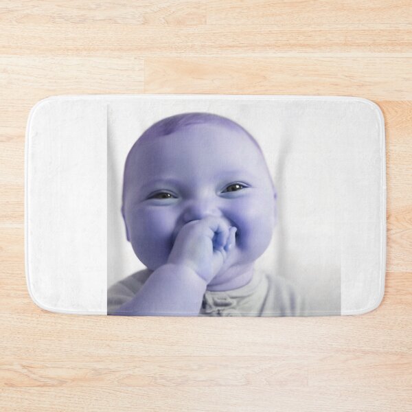 Item preview, Sweet Giggling Baby – Adorable Black and White Portrait designed and sold by Evaevonechi.