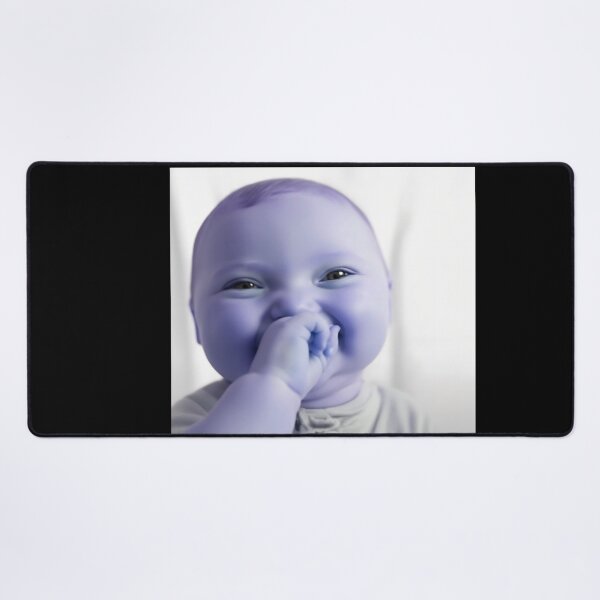 Item preview, Sweet Giggling Baby – Adorable Black and White Portrait designed and sold by Evaevonechi.