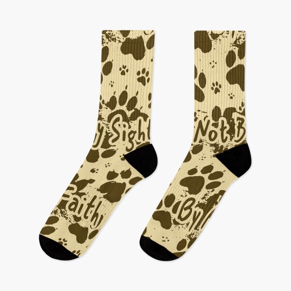 Item preview, Walk By Faith Not By Sight Dog Paw Pattern Christian Bible Verse 2 Corinthians 5:7 - dark color designed and sold by ZechJohnRB.