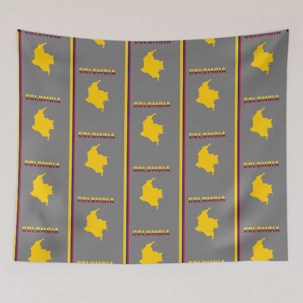 Item preview, Colombia Flag Map & Patriotic Stripes Art designed and sold by mashmosh.