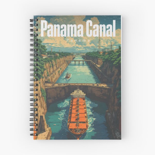 Item preview, Panama Canal in Minimalist Vintage Anime Landscape designed and sold by JacksoonLester.