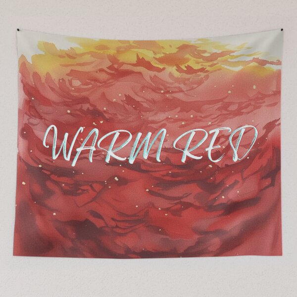 Item preview, WARM RED - Fiery Sunset Abstract Watercolor designed and sold by Jchan24.