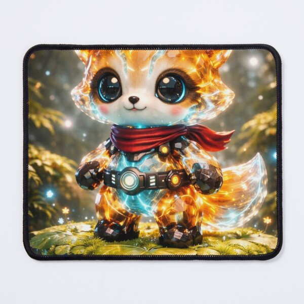 Item preview, Cute Crystal Fox Guardian - Glowing Fantasy Art designed and sold by TrustMe Studio™.