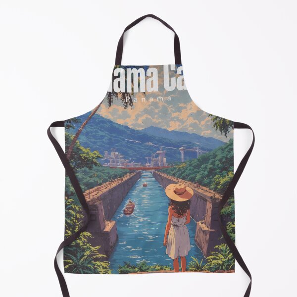 Item preview, Anime Girl Contemplating the Panama Canal in Soft Pastel Tones designed and sold by JacksoonLester.