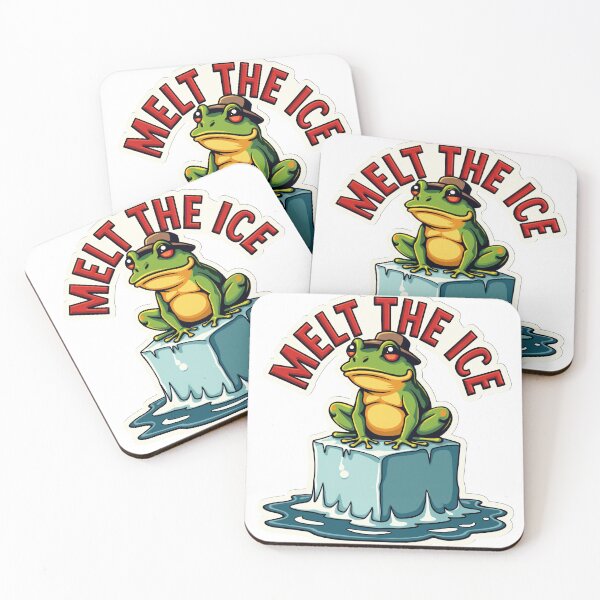 Item preview, Melt The Ice Sarcastic Frog Political & Climate Change Pun designed and sold by The Grumpy Pet Club.