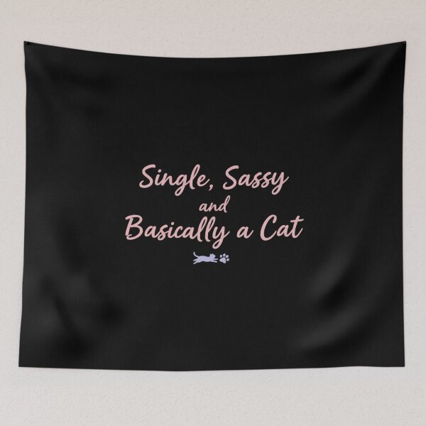 Item preview, Proudly Single, Fiercely Feline designed and sold by Meryem Mamouni.