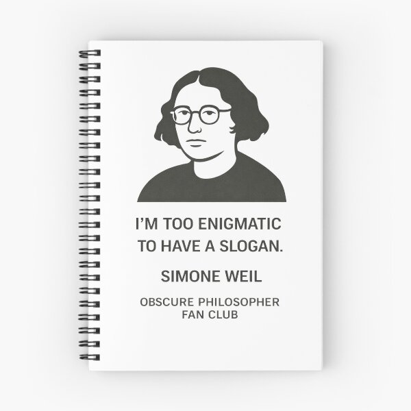 Item preview, Simone Weill | Obscure Philosopher Fan Club designed and sold by Grand Illusions.