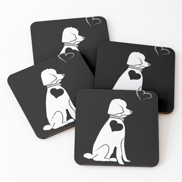 Item preview, Black Dog Love on Black Background designed and sold by Digitalmyth's Designs.