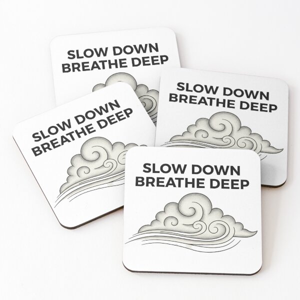 Item preview, Slow Down Breathe Deep Calm Cloud Minimalist T-Shirt, Cool Vibe Design, Gift for him designed and sold by Iunova.