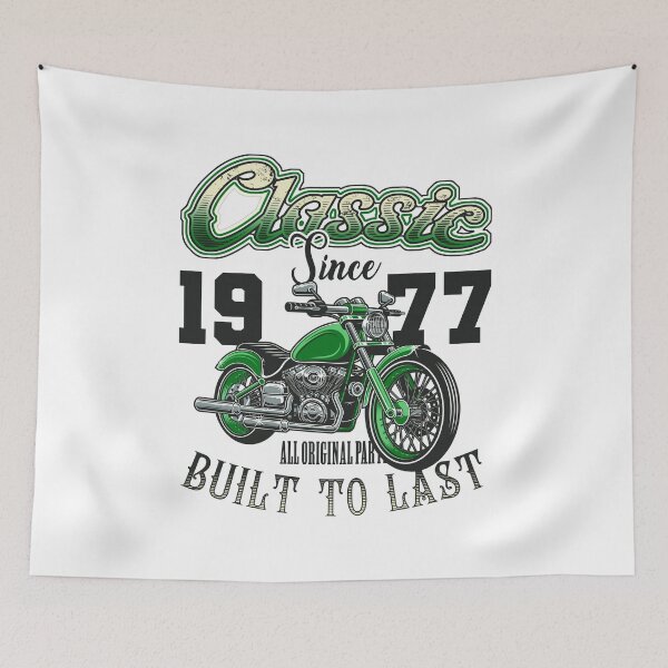 Item preview, Motorcycle Bikers Motorbike Birthday Born In 1977 designed and sold by JRRTs.