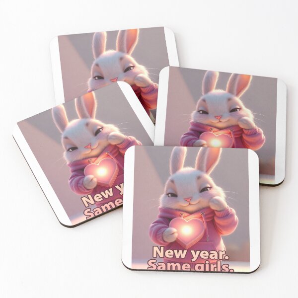 Item preview, New Year Same Girls Better Vibes Cute Bunny designed and sold by Laugh & Rewind .