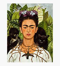 SELBSTPORTRAIT MIT THORN HALSKETTE UND KOLIBRI - FRIDA KAHLO Fotodruck