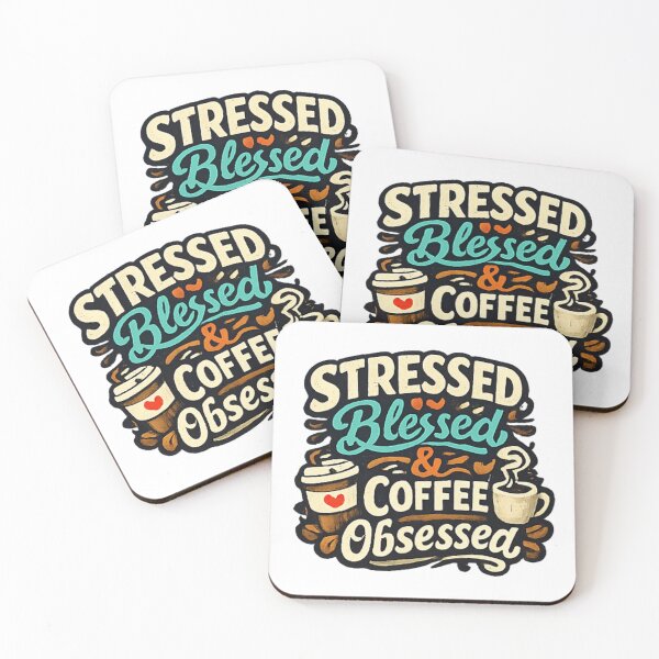 Item preview, Stressed Blessed And Coffee Obsessed designed and sold by Mix Mood.