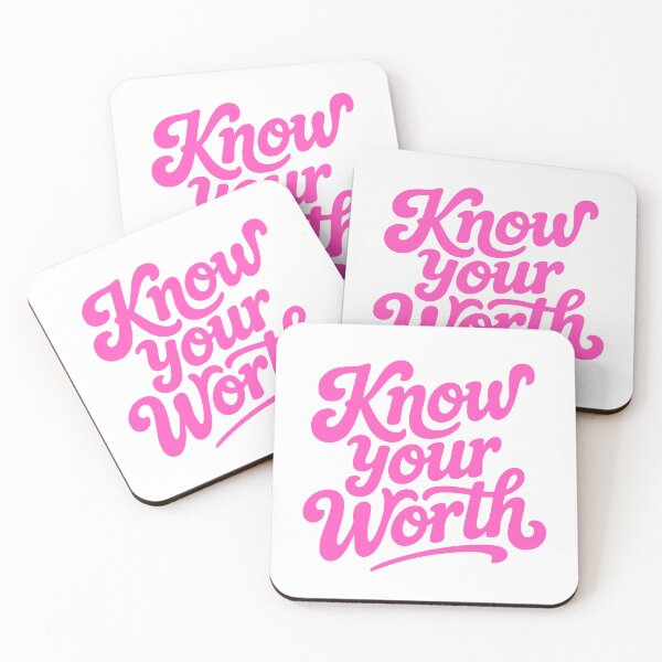 Item preview, Know Your Worth! Pink Girly designed and sold by PMCreative.