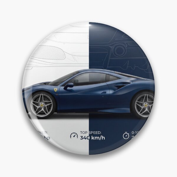 Item preview, Ferrari F8 Tributo Supercar Blue Power Speed Poster Art designed and sold by AbstractAuraArt.