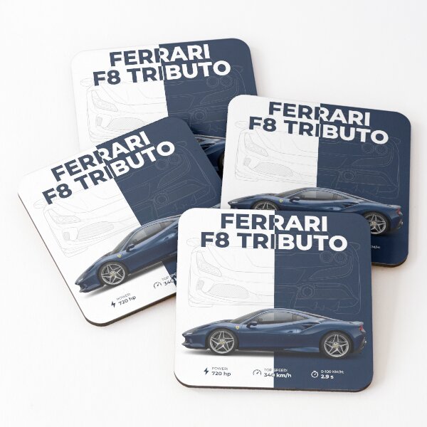 Item preview, Ferrari F8 Tributo Supercar Blue Power Speed Poster Art designed and sold by AbstractAuraArt.