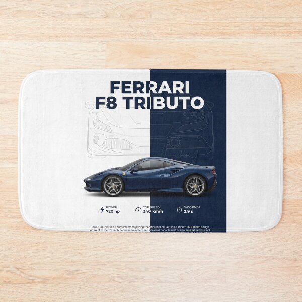 Item preview, Ferrari F8 Tributo Supercar Blue Power Speed Poster Art designed and sold by AbstractAuraArt.