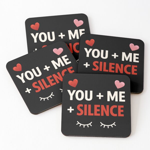 Item preview, You Me and Silence Minimalist Love Quote designed and sold by MORIANZPOD.