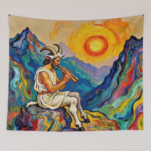 Item preview, Pan plays his Pipes designed and sold by George Hutton Hunter.