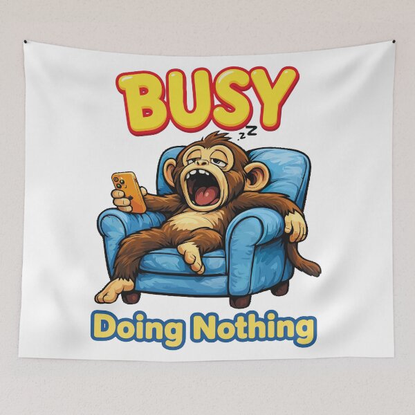 Item preview, Busy Doing Nothing : Lazy Monkey Lounging designed and sold by ifundesign.