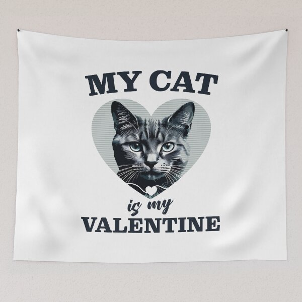 Item preview, My Cat Is My Valentine | Cat Lover Shirt designed and sold by PixelGrafiks.