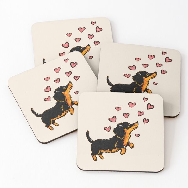 Item preview, Daschund Hearts designed and sold by xiao xuans.