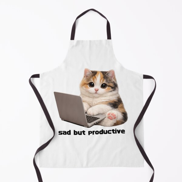 Item preview, Sad But sad Productive Calico Cat designed and sold by sad-but-cute studio.
