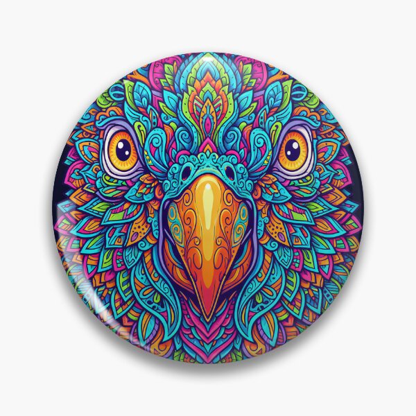 Item preview, Animal Psychedelic Art Print - PARROT 06 designed and sold by Mindwork Creative Arts.