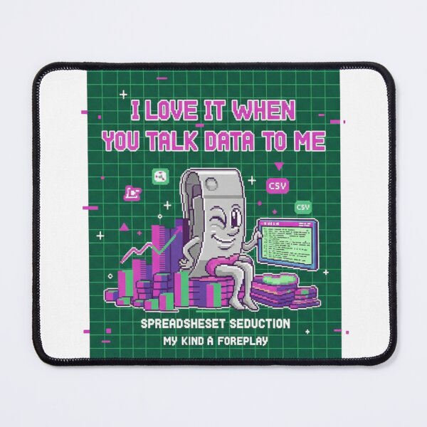 Item preview, Talk Data To Me - Funny Retro Pixel Clippy Excel Humor designed and sold by NonditStudio.