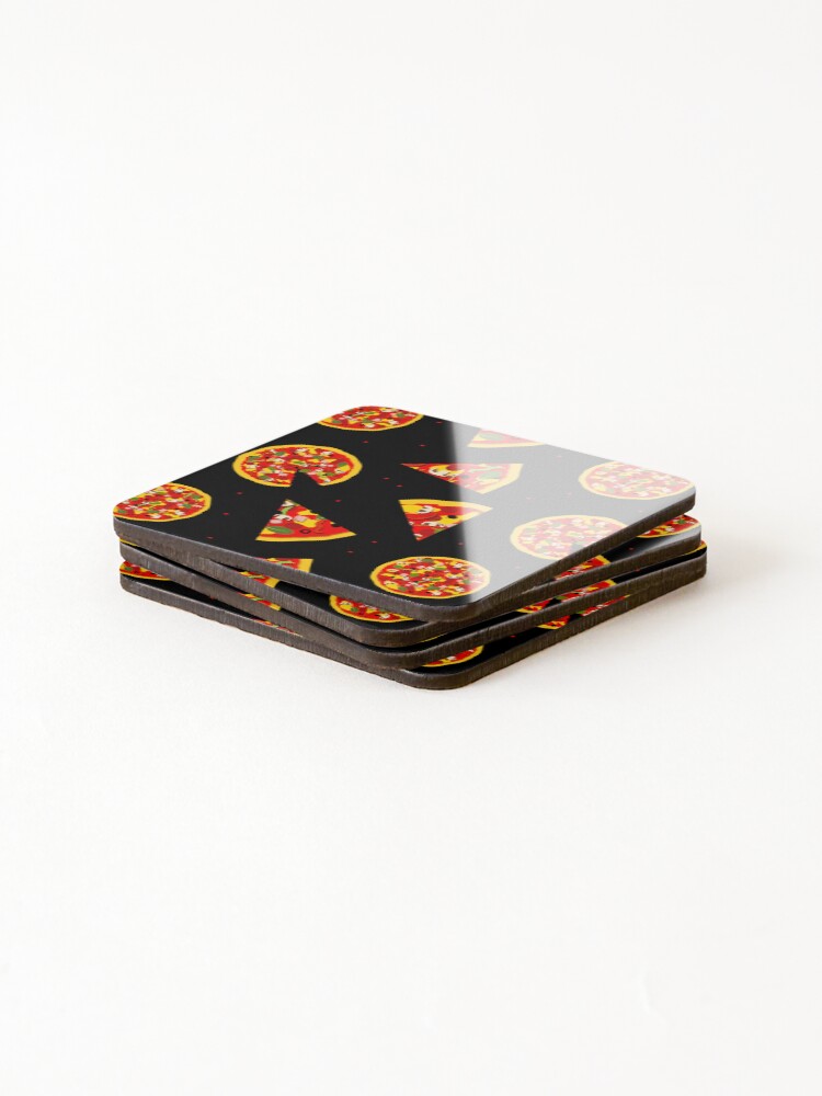 Thumbnail 4 of 5, Coasters (Set of 4), Pizza Pattern designed and sold by CreativeBridge.