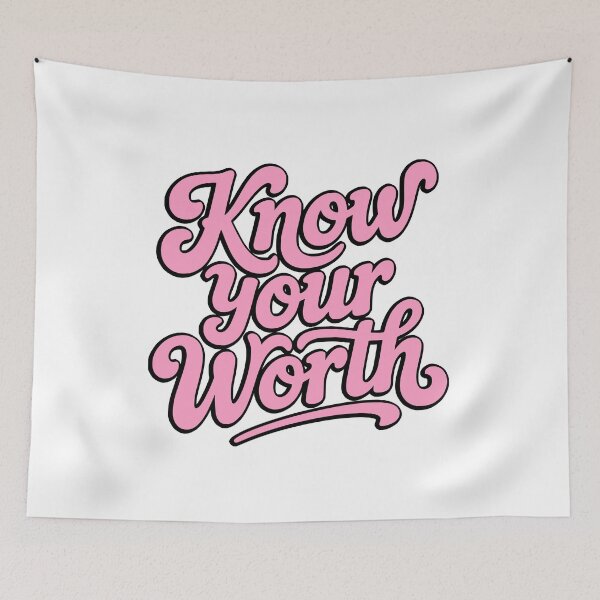 Item preview, Know Your Worth! Pink Girlie designed and sold by PMCreative.