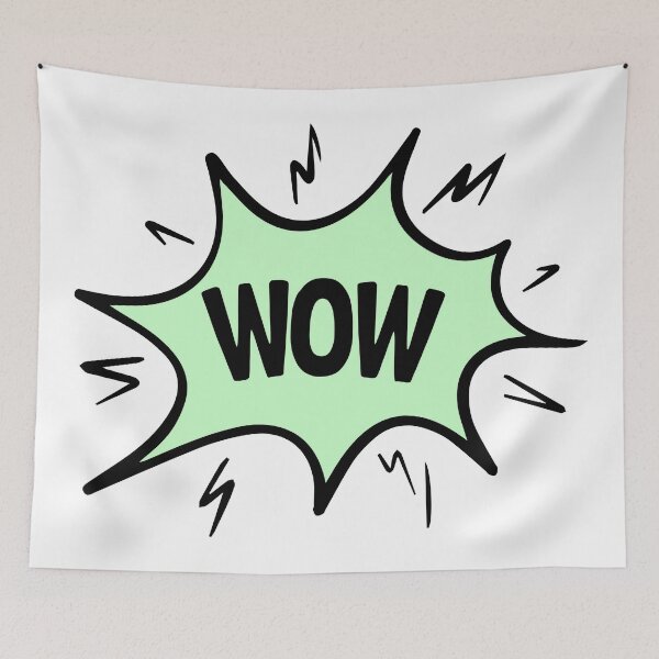 Item preview, Minimalist comic statement featuring the word "WOW" in a striking speech bubble shape. designed and sold by New Vision by ToMz.