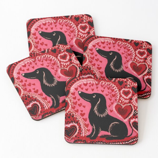 Item preview, Daschund Hearts designed and sold by xiao xuans.