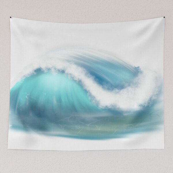 Item preview, Powerful turquoise ocean wave with white foam. designed and sold by LYAN-STORE.