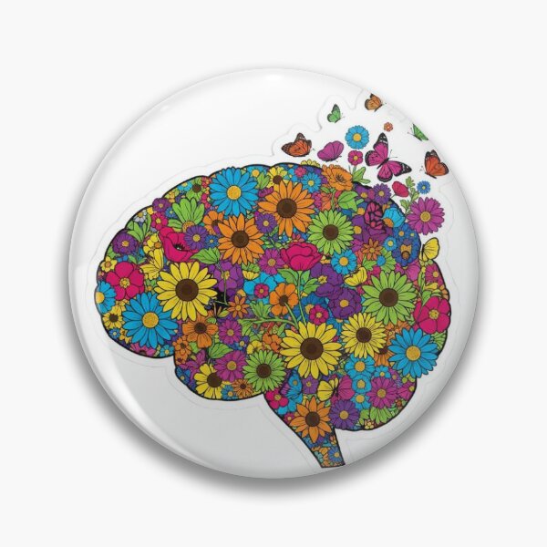 Item preview, Floral Brain Growth - Mental Health Awareness & Neurodiversity Art designed and sold by Maclaw200d.