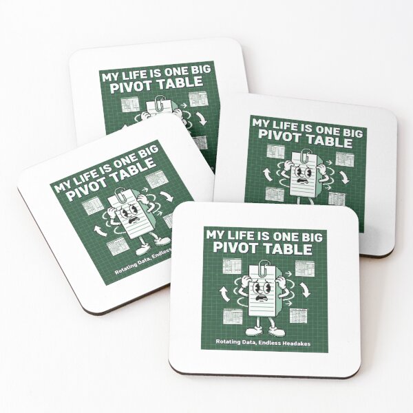 Item preview, My Life Is One Big Pivot Table - Funny Retro Excel Humor designed and sold by NonditStudio.