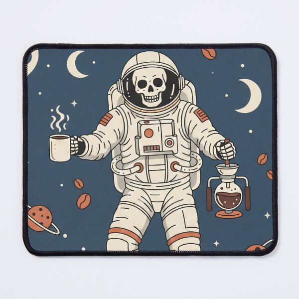 Item preview, Skeleton Astronaut Coffee Break In Deep Space designed and sold by Nyrlexi Design.