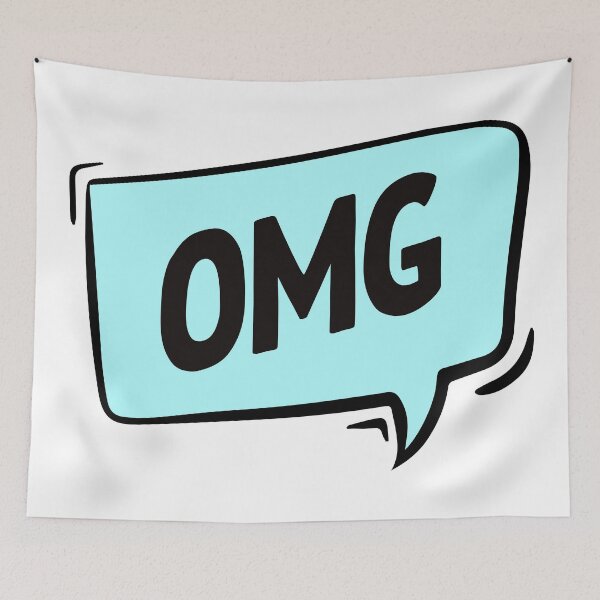 Item preview, Modern comic statement with the word "OMG" in clear speech bubble form. designed and sold by New Vision by ToMz.