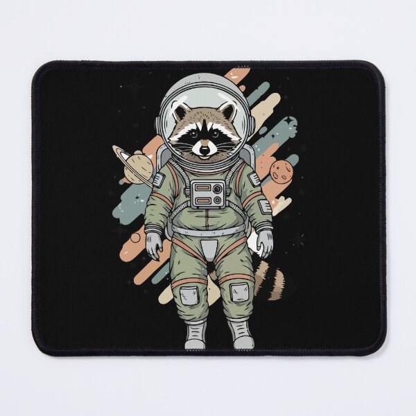 Item preview, Astro Raccoon in Space Suit | Cute Vintage Space Art designed and sold by Maesa Studio.