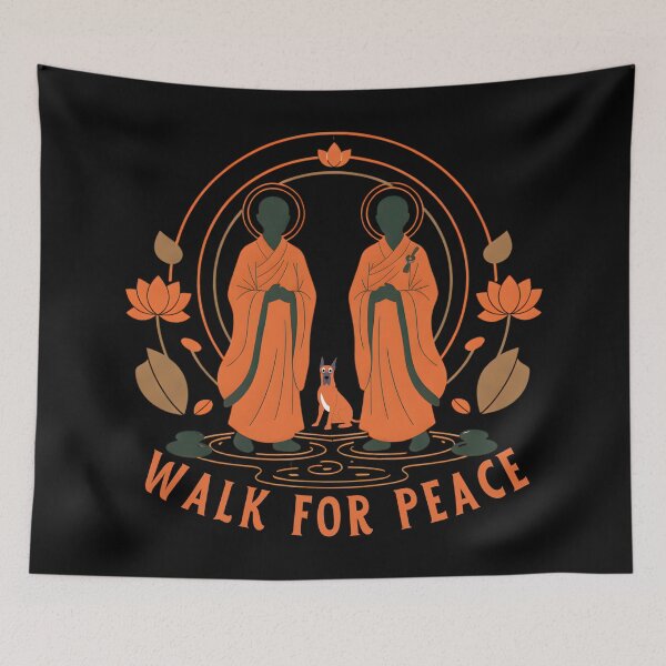Item preview, Walk For Peace – Inspirational Unity & Kindness Quote Design designed and sold by Teetreasure2.