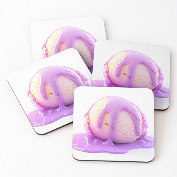 Item preview, Melting purple ice cream on a plate designed and sold by anytka.