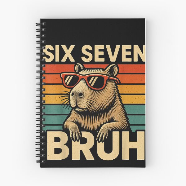Item preview, Six Seven Bruh Capybara Retro Vintage Funny 67 Meme Art for Men Women Kids , Capybara Gift Lover  designed and sold by DZIRI NAJAT.